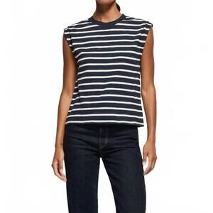 NEW NATION LTD marina muscle tee in playa stripe